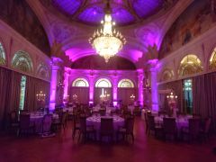 Décoration lumineuse au Montreux Palace